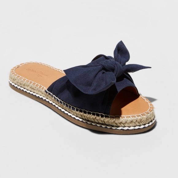 Universal Thread Shoes - Universal Thread Blue Bow Espadrille Sandals